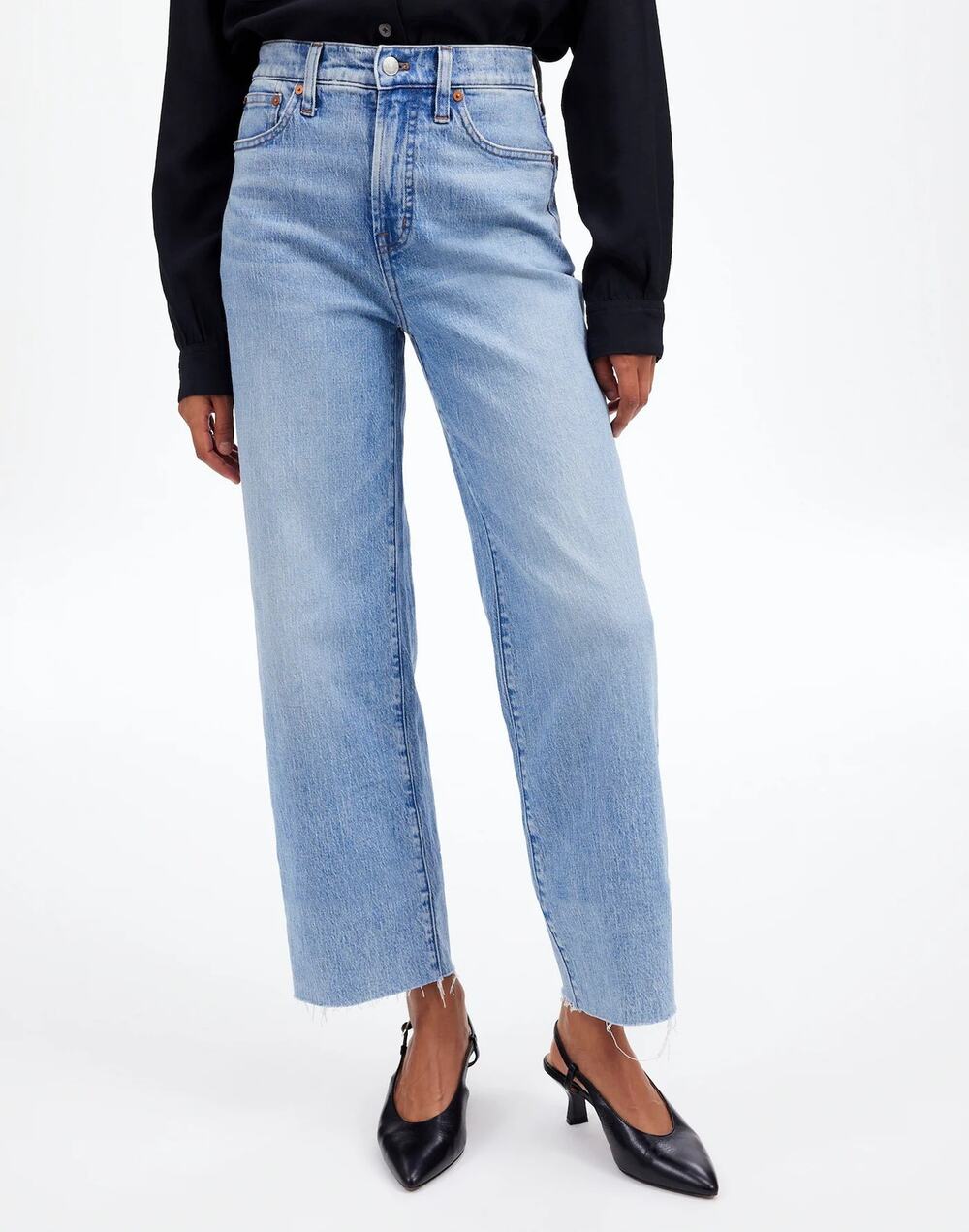 Madewell Perfect Vintage Jeans Blue NWT Altoona Wash Wide Leg Crop Women's 25